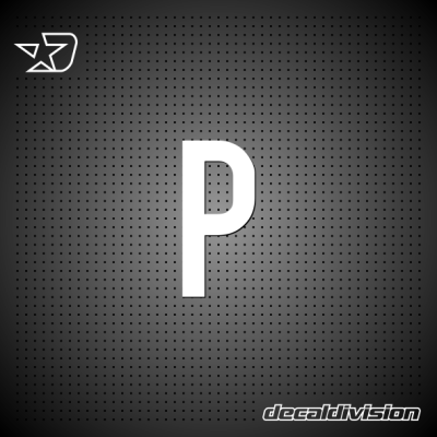 Vinyl Letter P - DIN